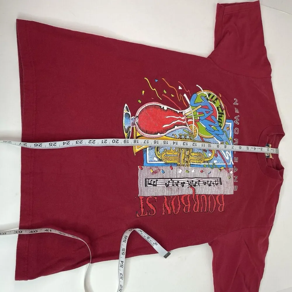 Vintage New Orleans Graphic T Shirt, Medium, Red, Short Sleeve, USA - Picture 6 of 6